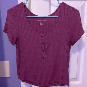 AE Mauve Ribbed Top